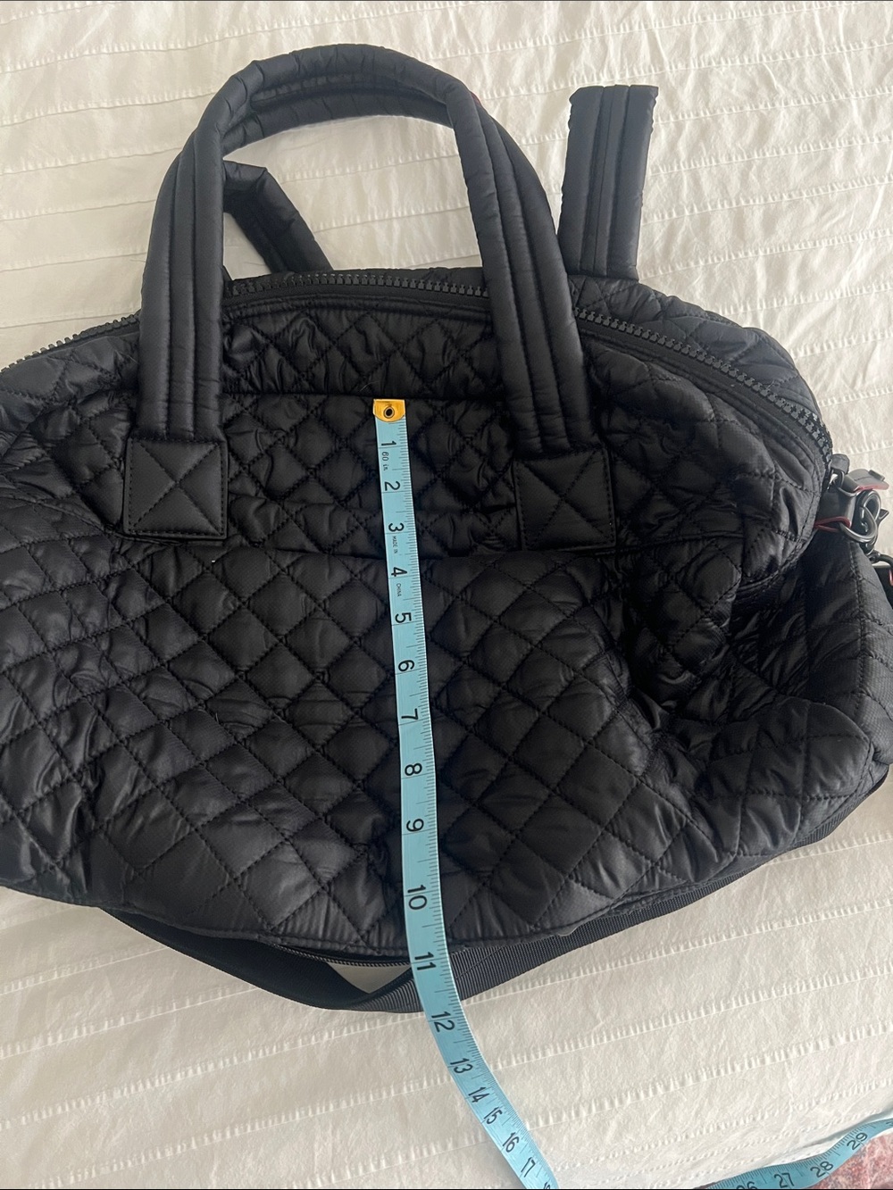 MZ Wallace Black Sutton Crossbody Shoulder Bag w/ luggage sleeve!! - Picture 9 of 9